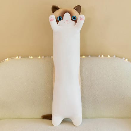 Katteneiland Kussenpop Pluche Speelgoed Lange Kattenpop Slapende Lappenpop Verjaardagscadeau 50cm