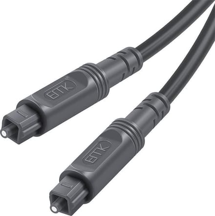 By Qubix - Optische kabel - 2 meter - Toslink Optical audio kabel - Grijs audiokabel soundbar