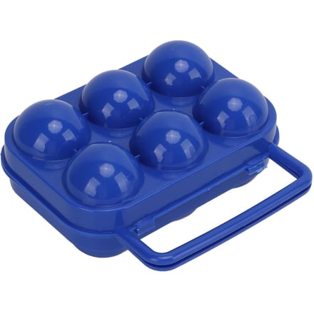Draagbare Eierbewaarkoffer ABS 6-Vaks Eierdoos voor Buiten Binnen Eieropslag Blauw blue