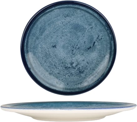 Kütahya Porselen Dinerbord - Blue Stone - Porselein - 25 cm - set van 6