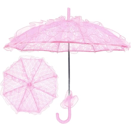 Bruiloft Bruid Paraplu Uniek Opvouwbaar Kantstof Parasol Paraplu Performance RequisietenRoze roze