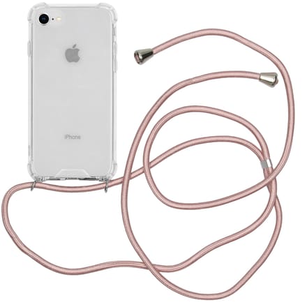 imoshion Transparante Backcover met koord voor de Apple iPhone SE (2022 / 2020) / 8 / 7 - Rosé Goud