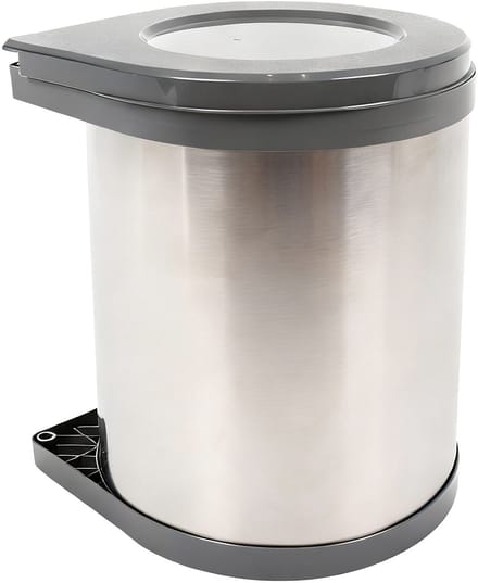 Inbouw vuilnisbak - 14 l - zilver