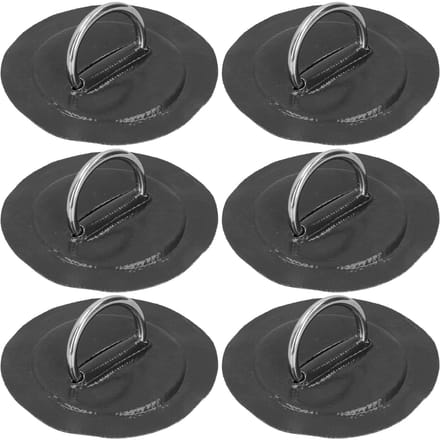6 stuks Opblaasbare Boot Kajak DRing Pad Patch Marine Vaste Gesp met Elastisch Bungee Koord(Wit ) black