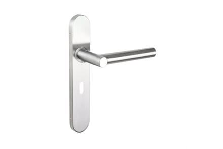 Lavuzo deurkruk Grosetto RVS met afgerond schild SL56 | Per set | Deurklink met schild