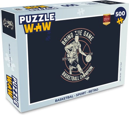 Puzzel Basketbal - Sport - Retro - Legpuzzel - Puzzel 500 stukjes