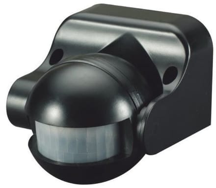 Infrarood Bewegingssensor 180° IP44 - Kunststof - Zwart - Zwart - SILUMEN