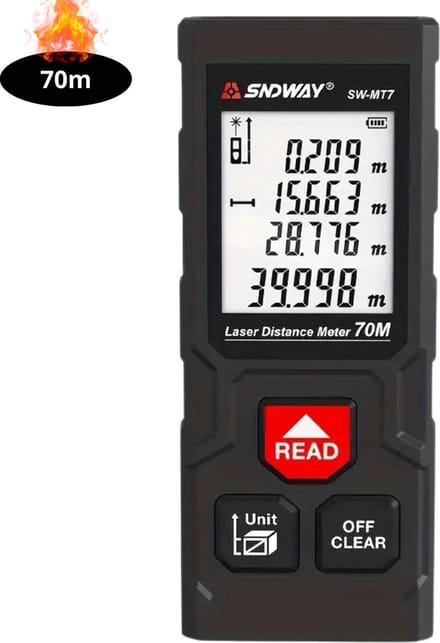 Nivard Laserafstandsmeter - Laser - Afstandsmeter - Afstandmeter - Rangefinder - Digitale Meetlint - Precisiegereedschap - 70 Meter