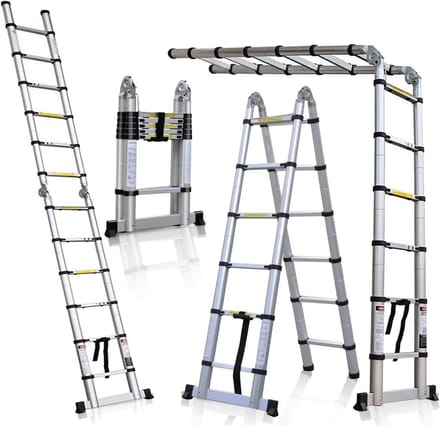 5 meter telescopische vouwladder 2-in-1 inklapbaar 150 kg draagvermogen