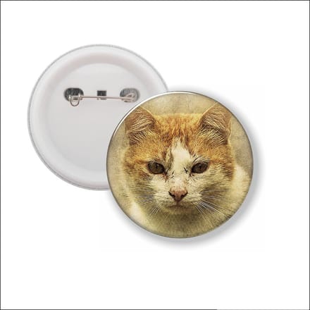 Button Met Speld - Kat