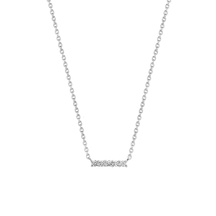 TI SENTO Dames Ketting - 925 zilver - Zirconia wit - Maat 42 - 3979ZI