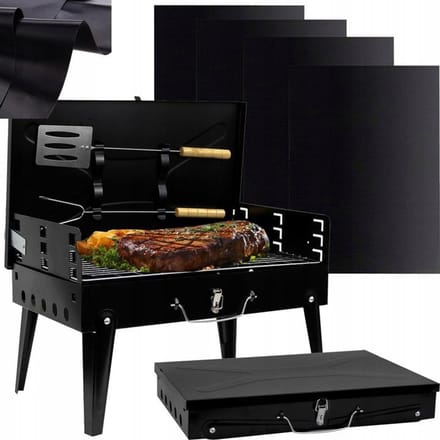 Draagbare BBQ Grill Opvouwbaar met Bestek en Matten