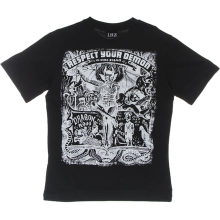 Respect Your Demon Heren T-shirt Basic Tee Zwart