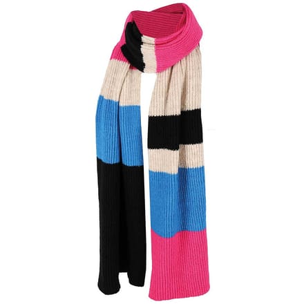 Sarlini - Sjaal dames - Fashion Stripes - One Size - Fuchsia