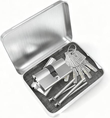Dubbele cilinderslot set (2 stuks) met 10 sleutels, veilig profielcilinder voor diverse deuren