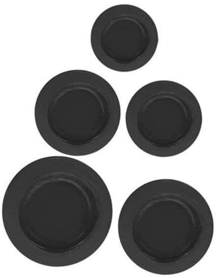 Set van 5 rubberen sluitingen voor spaarvarkens - Flexibele stoppen voor 26/30/32/38 mm openingen