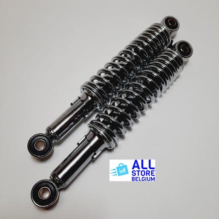 SCHOKBREKER SET CHROOM 28 CM HOOG (Spiraal)