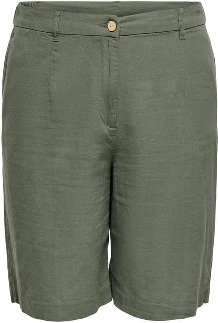 ONLY Carmakoma Nette shorts CARGOA High waist Loose fit Linnen Shorts