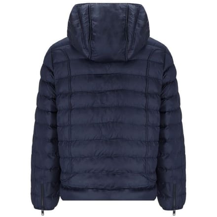 Diesel effen marineblauw gewatteerd jack met capuchon