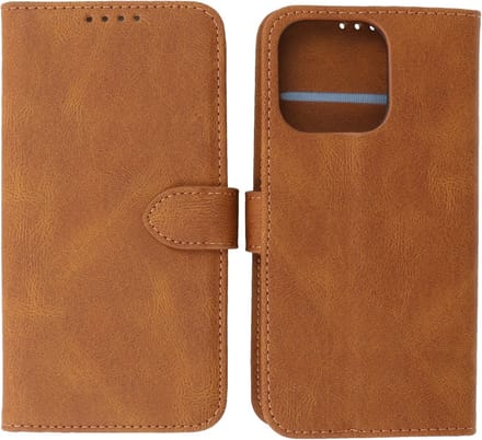 iPhone 13 Pro Max Hoesje - Portemonnee Book Case - Kaarthouder & Magneetlipje - Kunstleer - Bruin