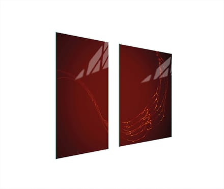 TMK ArtDeko - Serie - Snijplank - Rood - Glas