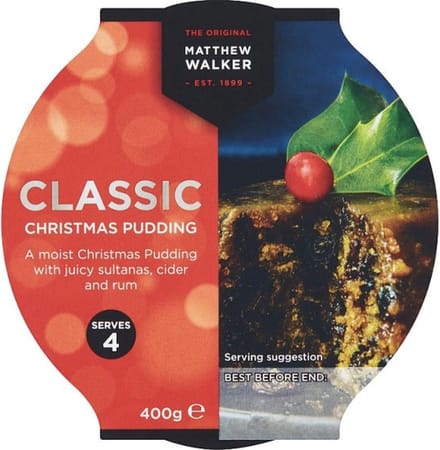 Matthew Walker Christmas Pudding 400g cup -HOUDBAAR TOT 2028!!MEERDERE AANTALLEN KORTING