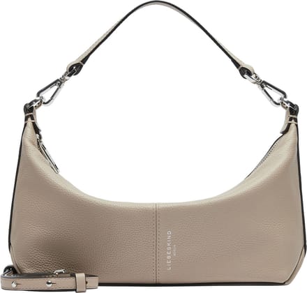 LIEBESKIND BERLIN Leren Schoudertas Paris 4 Small Pebble Hobo Stone Taupe