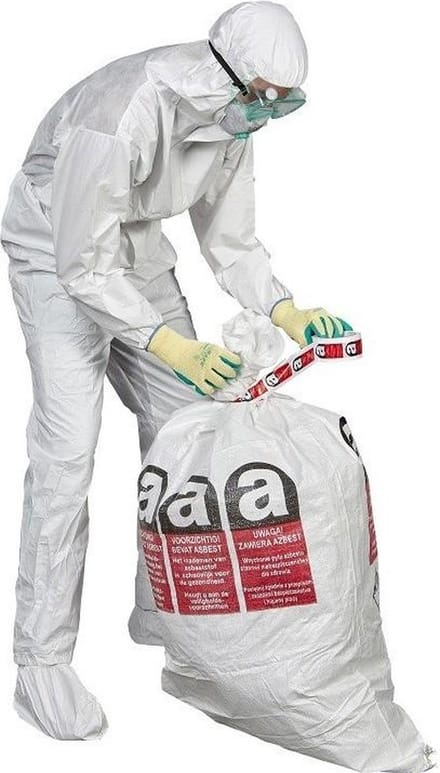 10x | Asbestzak met dubbele binnenzak 80x120cm | 25KG | 80L