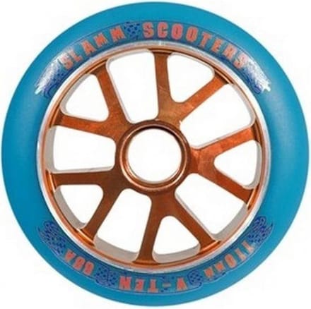 Slamm V-ten 110mm wiel stuntstep blauw oranje per stuk