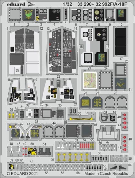 Eduard Modelbouwdecoratie - 33290 Accessoires for F/A-18F - Photo-etch