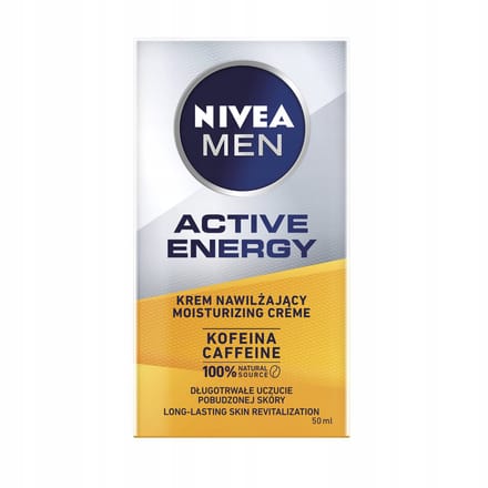 Nivea Active Energy Serie - Energizing Gezichtscrème - 50ml - Voor Mannen - Koffie-Extract