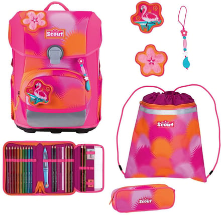 Scout schooltas Basic Neo Set 4-delig Florida Sunset roze