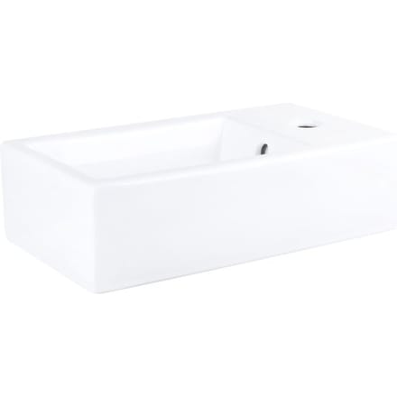 Differnz Force Fontein 40x22x11.5cm 1 kraangat Rechthoek Keramiek Wit