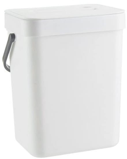 Kleine Compostemmer - Keuken Afvalbak - Bioafval Scheiden - Geurdicht Deksel - 3 Liter - Grijs