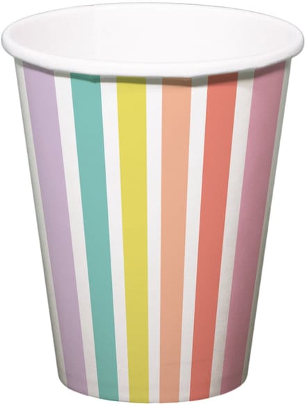 Bekertjes Pastel Stripes - 6stk