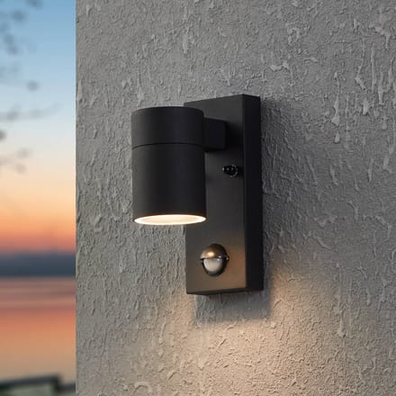 EGLO Riga 5 Wandlamp Buiten - GU10 - 16,5 cm - Beweginssensor - Zwart