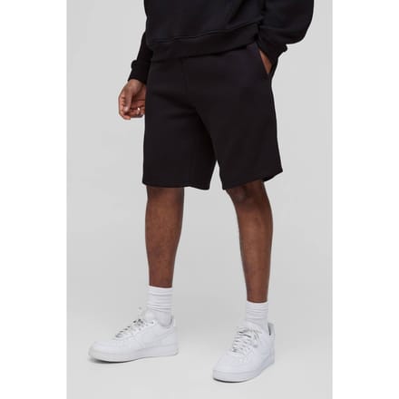 Hoge Losse Passende Middellange Basic Shorts | Black | Size Medium