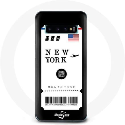 Hoesje voor Samsung Galaxy S10 Vliegticket New York
