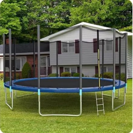 Trampoline Veiligheidsnet - Vervangend Net - Veilig Springen - Dubbele Rits - 10ft 12ft 14ft - Zwart