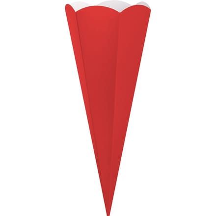 Schoolkegel uitgesneden - Rood