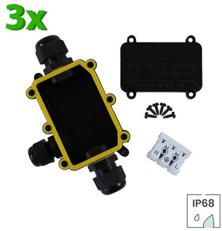 Lybardo - kabeldoos - IP68 Waterdicht - Lasdoos voor 3-draads Aansluiting Draaddikte 5-9mm