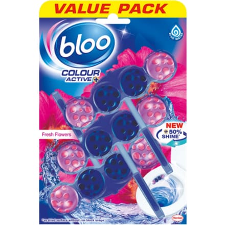 Bloo Colour Active Frisse Bloemen Toiletverfrisser - 3-Pak