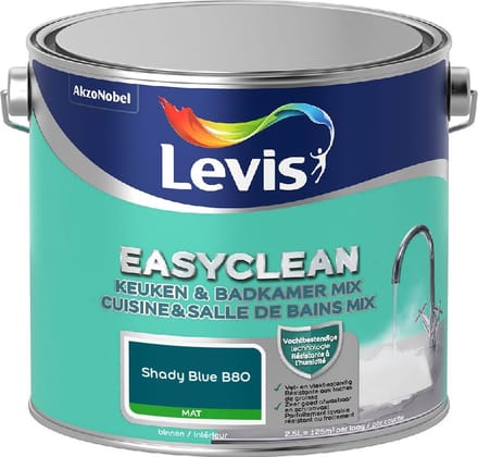 Levis - Easyclean Keuken & Badkamer Mix - Shady Blue B80 - Mengverf - 2,5 L