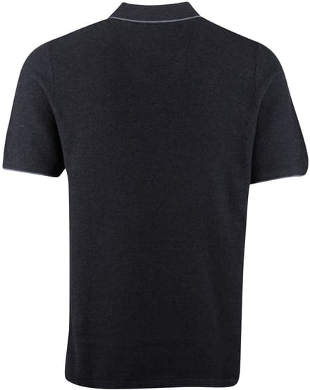 Poloshirt Casa Moda grijs structuur 3 knoops