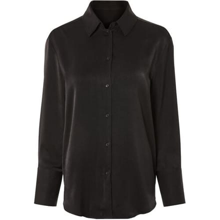 ESMARA Satijnen dames blouse (Zwart, 36)