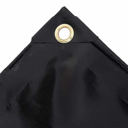 vidaXL - Zeilen - Zwart - 4 - x - 8 - m - Canvas - met - PVC-coating