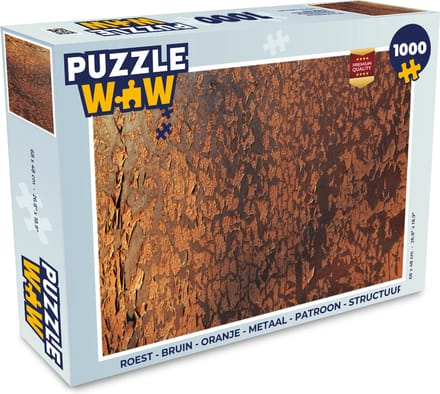 Puzzel Roest - Bruin - Oranje - Metaal - Patroon - Structuur - Legpuzzel - Puzzel 1000 stukjes volwassenen