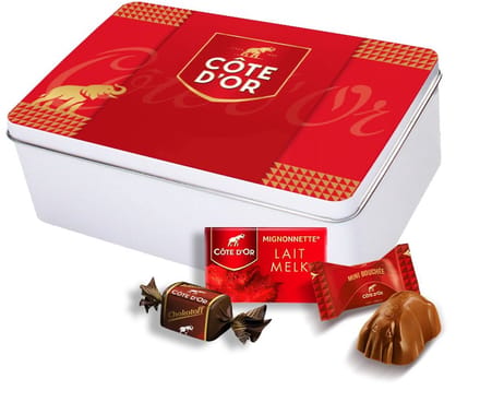 The Best of Côte d'Or Collection Box 600g - Mini Bouchée, Mignonnette Melk & Chokotoff - chocoladecadeau