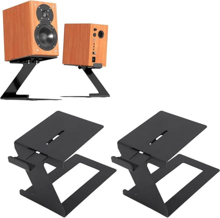 Stevige Desk Speaker Standaards van Koolstofstaal met Vibratiedemper voor Computer- en Studio Monitors, Ruimtebesparend Ontwerp