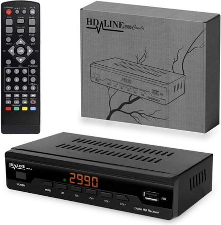 Digitale Ontvanger - Kabel TV Box - Programma's Kijken - HDTV DVB-C/T2 - 5 Watt - Zwart